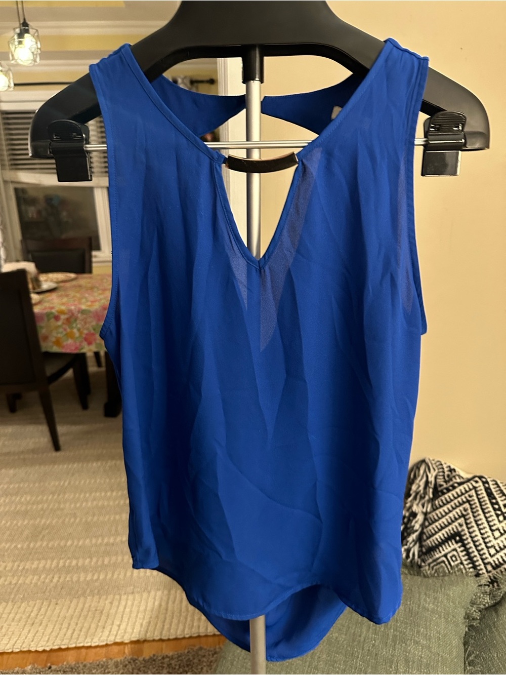 Lily White Sleeveless V-Neck Camisole in Royal Blue